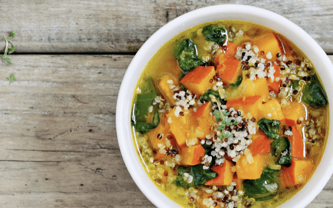 Spring Quinoa and Vegetable Soup (made with Hale Bone Broth)